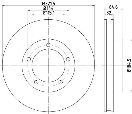 Nisshinbo ND1056K Brake disk ND1056K: Buy near me in Poland at 2407.PL - Good price!