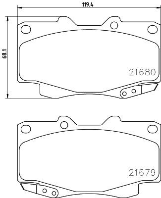 Nisshinbo NP1075 Brake Pad Set, disc brake NP1075: Buy near me in Poland at 2407.PL - Good price!