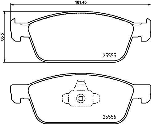 Nisshinbo NP5055 Brake Pad Set, disc brake NP5055: Buy near me in Poland at 2407.PL - Good price!