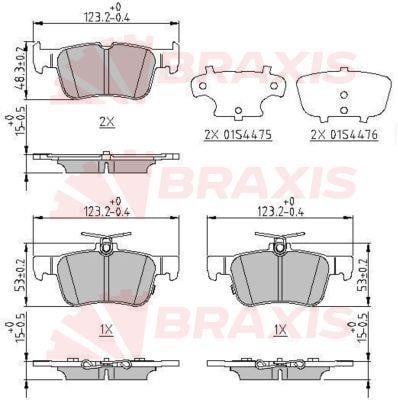 Braxis AA0647 Brake Pad Set, disc brake AA0647: Buy near me in Poland at 2407.PL - Good price!