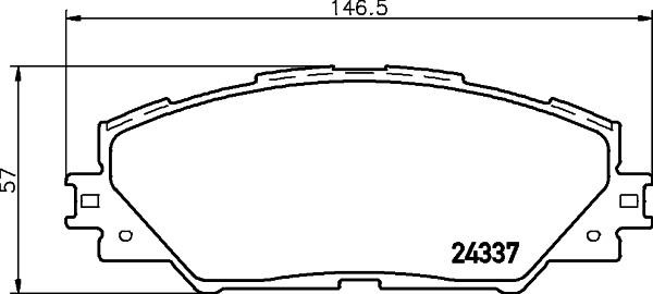 Nisshinbo NP1058 Brake Pad Set, disc brake NP1058: Buy near me in Poland at 2407.PL - Good price!