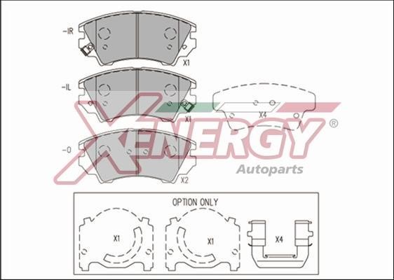 Xenergy X41229 Brake Pad Set, disc brake X41229: Buy near me in Poland at 2407.PL - Good price!