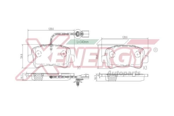 Xenergy X41088 Klocki hamulcowe, zestaw X41088: Dobra cena w Polsce na 2407.PL - Kup Teraz!