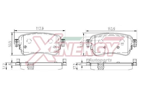 Xenergy X41394 Brake Pad Set, disc brake X41394: Buy near me in Poland at 2407.PL - Good price!