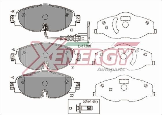 Xenergy X41163 Brake Pad Set, disc brake X41163: Buy near me in Poland at 2407.PL - Good price!