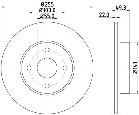 Nisshinbo ND1044K Brake disk ND1044K: Buy near me at 2407.PL in Poland at an Affordable price!