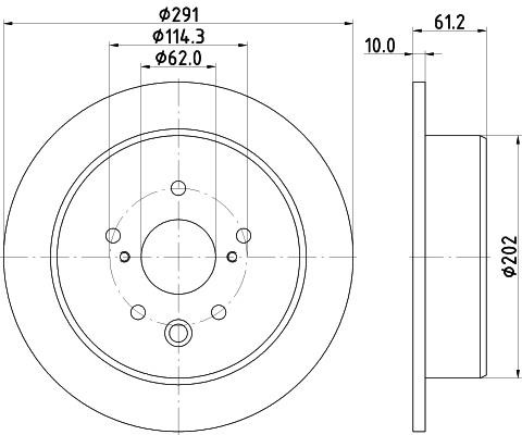 Nisshinbo ND1010K Тормозной диск задний невентилируемый ND1010K: Отличная цена - Купить в Польше на 2407.PL!