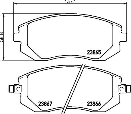 Nisshinbo NP7001 Brake Pad Set, disc brake NP7001: Buy near me in Poland at 2407.PL - Good price!