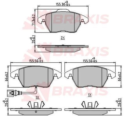 Braxis AA0649 Brake Pad Set, disc brake AA0649: Buy near me at 2407.PL in Poland at an Affordable price!