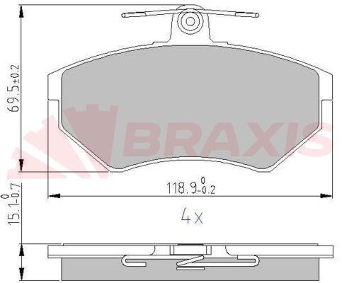 Braxis AA0616 Scheibenbremsbeläge, Set AA0616: Kaufen Sie zu einem guten Preis in Polen bei 2407.PL!