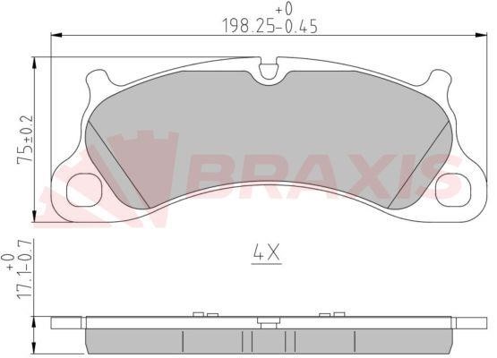 Braxis AA0654 Brake Pad Set, disc brake AA0654: Buy near me in Poland at 2407.PL - Good price!