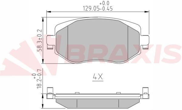 Braxis AA0668 Brake Pad Set, disc brake AA0668: Buy near me in Poland at 2407.PL - Good price!