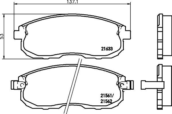 Nisshinbo NP2002 Brake Pad Set, disc brake NP2002: Buy near me in Poland at 2407.PL - Good price!