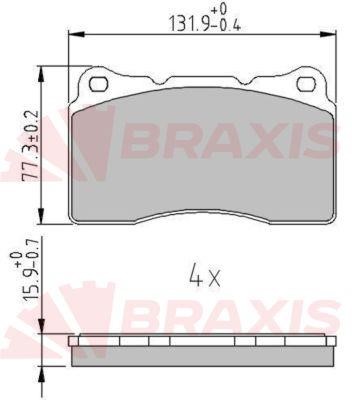 Braxis AA0651 Brake Pad Set, disc brake AA0651: Buy near me at 2407.PL in Poland at an Affordable price!