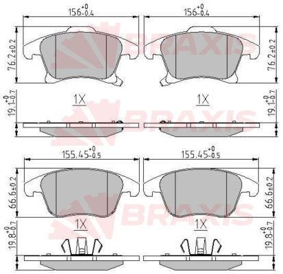 Braxis AA0646 Brake Pad Set, disc brake AA0646: Buy near me at 2407.PL in Poland at an Affordable price!
