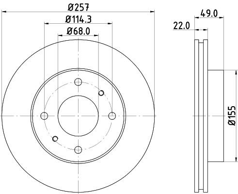 Nisshinbo ND2018K Тормозной диск передний вентилируемый ND2018K: Отличная цена - Купить в Польше на 2407.PL!
