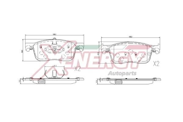 Xenergy X41393 Гальмівні колодки, комплект X41393: Приваблива ціна - Купити у Польщі на 2407.PL!