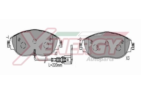 Xenergy X41328 Brake Pad Set, disc brake X41328: Buy near me in Poland at 2407.PL - Good price!