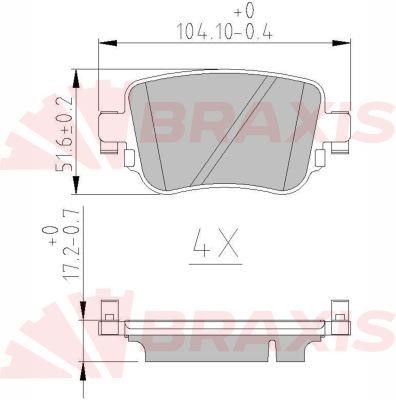 Braxis AA0621 Brake Pad Set, disc brake AA0621: Buy near me in Poland at 2407.PL - Good price!