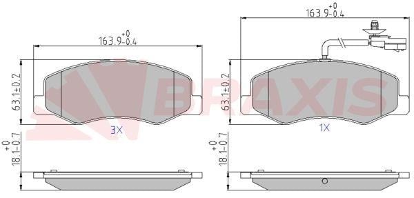 Braxis AA0601 Brake Pad Set, disc brake AA0601: Buy near me at 2407.PL in Poland at an Affordable price!