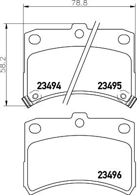 Nisshinbo NP1101 Brake Pad Set, disc brake NP1101: Buy near me in Poland at 2407.PL - Good price!