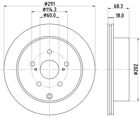 Nisshinbo ND1074K Rear ventilated brake disc ND1074K: Buy near me in Poland at 2407.PL - Good price!