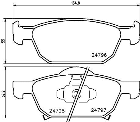 Nisshinbo NP8018 Brake Pad Set, disc brake NP8018: Buy near me in Poland at 2407.PL - Good price!