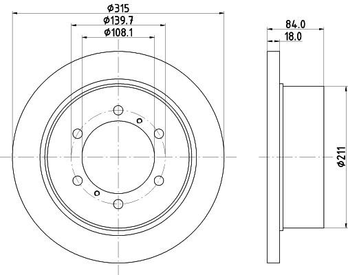 Nisshinbo ND3035 Тормозной диск задний невентилируемый ND3035: Отличная цена - Купить в Польше на 2407.PL!