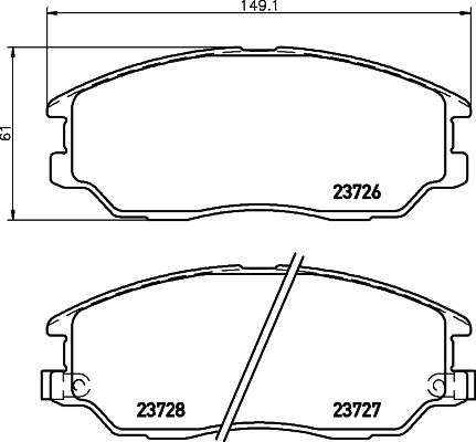 Nisshinbo NP6092 Brake Pad Set, disc brake NP6092: Buy near me in Poland at 2407.PL - Good price!