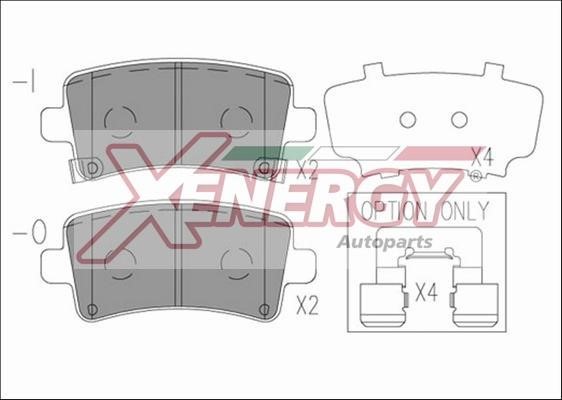 Xenergy X41208 Brake Pad Set, disc brake X41208: Buy near me in Poland at 2407.PL - Good price!