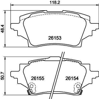 Nisshinbo NP1172 Brake Pad Set, disc brake NP1172: Buy near me at 2407.PL in Poland at an Affordable price!