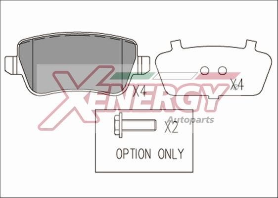 Xenergy X41220 Гальмівні колодки, комплект X41220: Приваблива ціна - Купити у Польщі на 2407.PL!