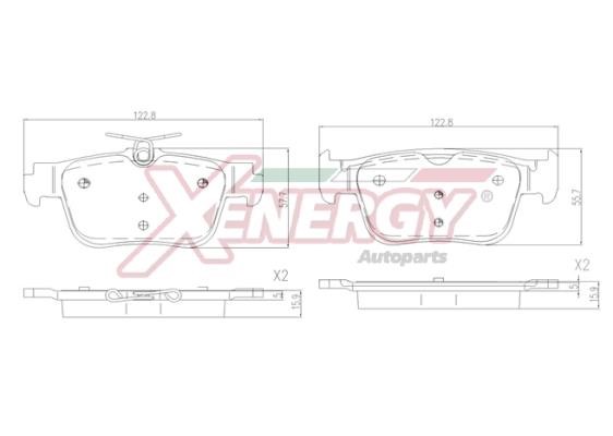 Xenergy X41407 Тормозные колодки дисковые, комплект X41407: Отличная цена - Купить в Польше на 2407.PL!