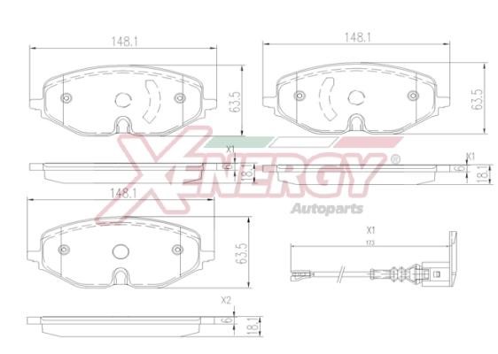 Xenergy X41406 Тормозные колодки дисковые, комплект X41406: Отличная цена - Купить в Польше на 2407.PL!