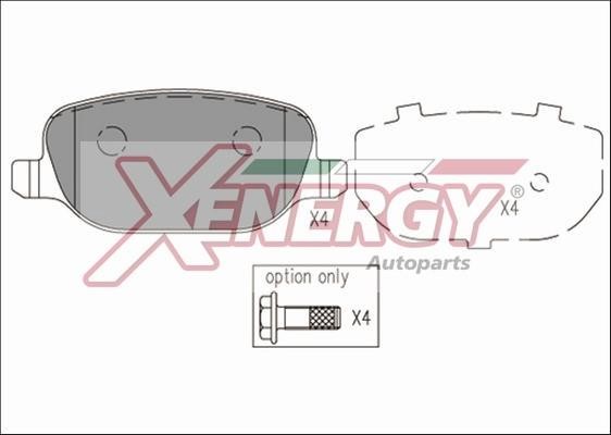 Xenergy X41199 Brake Pad Set, disc brake X41199: Buy near me in Poland at 2407.PL - Good price!
