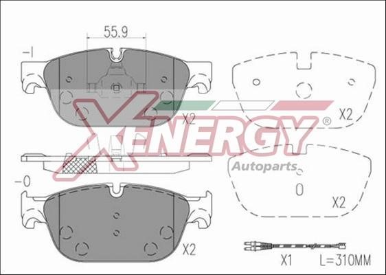 Xenergy X41238 Brake Pad Set, disc brake X41238: Buy near me in Poland at 2407.PL - Good price!