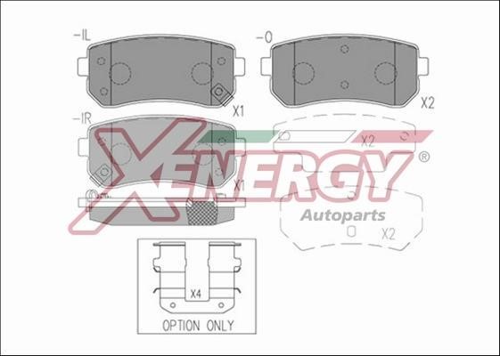 Xenergy X41274 Brake Pad Set, disc brake X41274: Buy near me in Poland at 2407.PL - Good price!