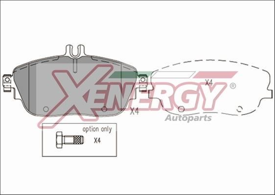 Xenergy X41195 Brake Pad Set, disc brake X41195: Buy near me in Poland at 2407.PL - Good price!