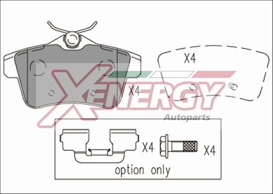 Xenergy X41181 Brake Pad Set, disc brake X41181: Buy near me in Poland at 2407.PL - Good price!
