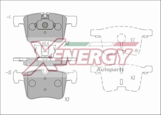 Xenergy X41234 Brake Pad Set, disc brake X41234: Buy near me in Poland at 2407.PL - Good price!
