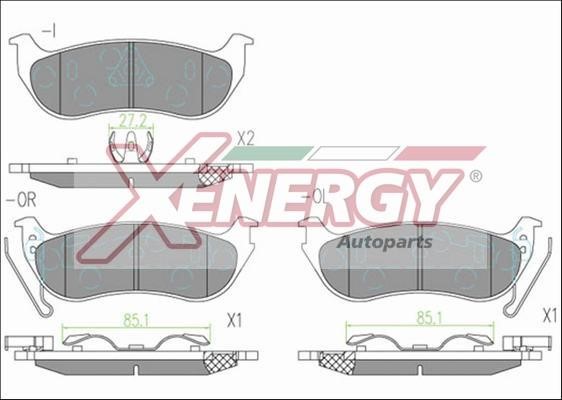 Xenergy X41259 Brake Pad Set, disc brake X41259: Buy near me in Poland at 2407.PL - Good price!