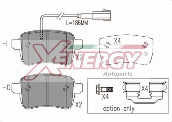 Xenergy X41165 Brake Pad Set, disc brake X41165: Buy near me in Poland at 2407.PL - Good price!