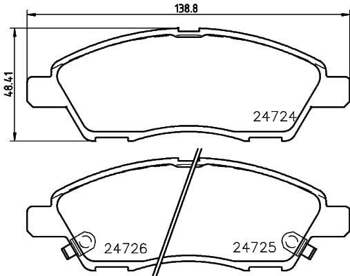 Nisshinbo NP2039 Brake Pad Set, disc brake NP2039: Buy near me in Poland at 2407.PL - Good price!