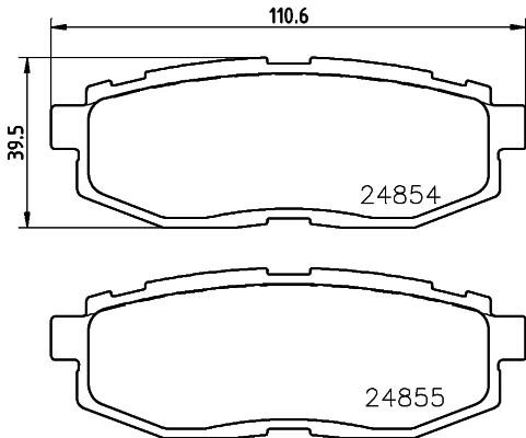 Nisshinbo NP7013 Brake Pad Set, disc brake NP7013: Buy near me in Poland at 2407.PL - Good price!