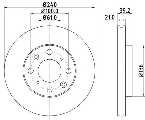 Nisshinbo ND8022 Brake disk ND8022: Buy near me at 2407.PL in Poland at an Affordable price!