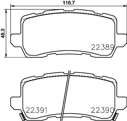 Nisshinbo NP8033 Brake Pad Set, disc brake NP8033: Buy near me in Poland at 2407.PL - Good price!