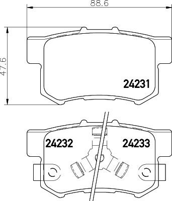 Nisshinbo NP8037 Rear disc brake pads, set NP8037: Buy near me at 2407.PL in Poland at an Affordable price!