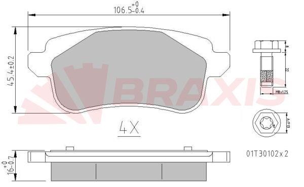 Braxis AA0672 Brake Pad Set, disc brake AA0672: Buy near me in Poland at 2407.PL - Good price!
