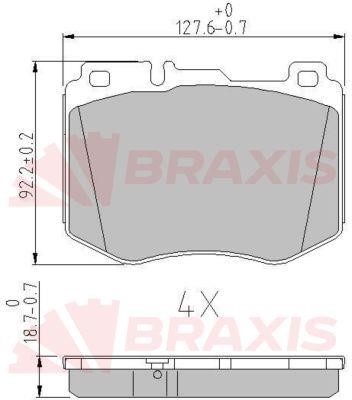 Braxis AA0636 Brake Pad Set, disc brake AA0636: Buy near me in Poland at 2407.PL - Good price!