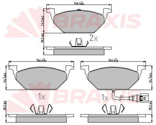 Braxis AA0627 Brake Pad Set, disc brake AA0627: Buy near me at 2407.PL in Poland at an Affordable price!